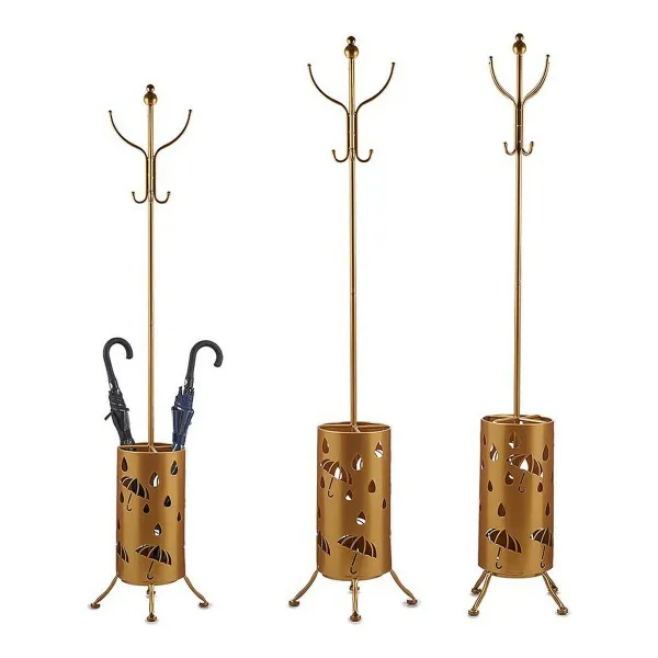 Вешалка Gift Decor Позолоченный Металл 44 x 185 x 44 cm Корзина для зонтов