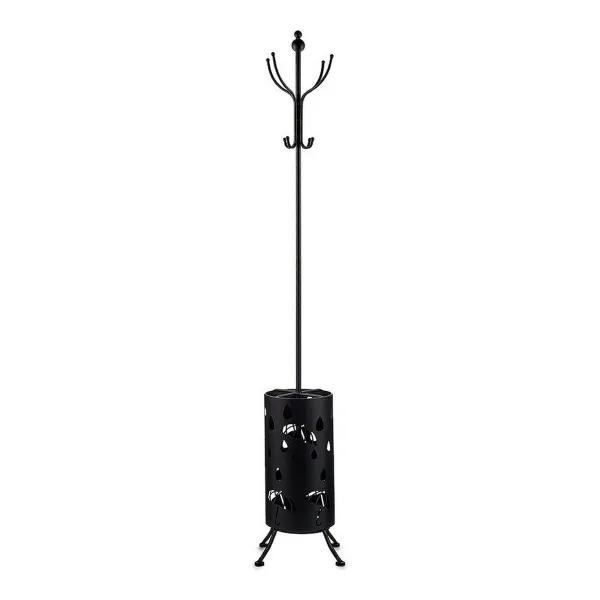 Paltų kabykla Gift Decor Juoda Metalinis 44 x 185 x 44 cm Skėčių stovas