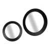 Wall mirror Gift Decor Black 80 x 7,5 x 80 cm Circle (80 Pieces)