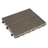 Lukittuva lattialaatta Ibergarden Musta Puu Polyetyleeni Komposiitti 30 x 2,6 x 30 cm
