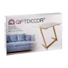 Side table Kinvara White Brown Natural 40 x 68,5 x 60 cm