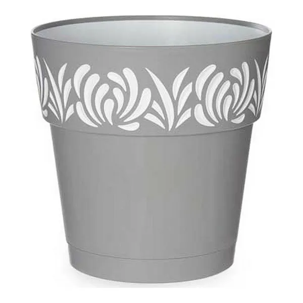Self-watering flowerpot Stefanplast Gaia White Grey Plastic 25 x 25 x 25 cm
