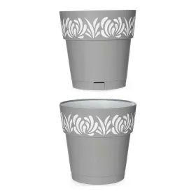 Горшок с автополивом Stefanplast Gaia Белый Серый Пластик 25 x 25 x 25 cm