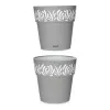 Vazonas su automatiniu drėkinimu Stefanplast Gaia Balta Pilka Plastmasinis 25 x 25 x 25 cm