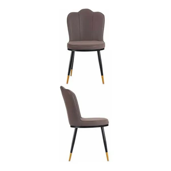 Fotelis Gift Decor Juoda Purpurinė Auksinis 53 x 88 x 67 cm Kriauklė