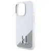 Karl Lagerfeld Silicone Shadow Metal Initial MagSafe - Case for iPhone 16 Pro Max (white)