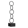 Decorative Figure Gift Decor Black Rings 12,5 x 60,5 x 12,5 cm