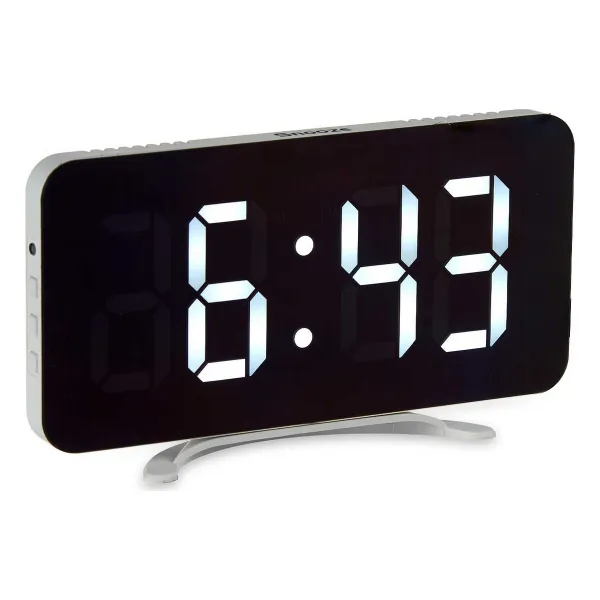 Table-top Digital Clock Gift Decor White Mirror