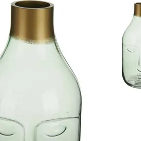 Vāze Gift Decor Zaļš Stikls Seja 11 x 24,5 x 12 cm