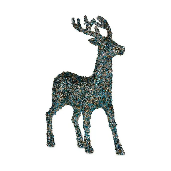 Ziemassvētku ziemeļbriedis Krist+ Zils Bronza Ziemeļbrieži 15 x 45 x 30 cm