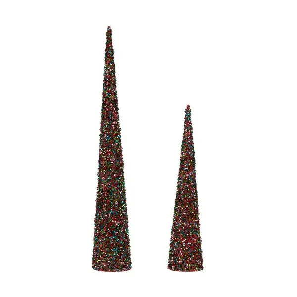 Новогоднее украшение Krist+ Синий Фуксия пайетки Рождество 9,5 x 60 x 9,5 cm Конусы