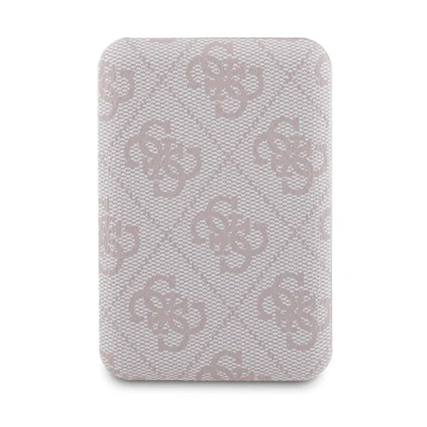Guess Bundle Pack MagSafe 4G Metal Gold Logo - Case set + Power Bank 5000mAh MagSafe iPhone 14 Pro (pink)