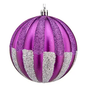 Ёлочные шарики Krist+ Фиолетовый Серебристый PVC Ø 10 cm 6 штук