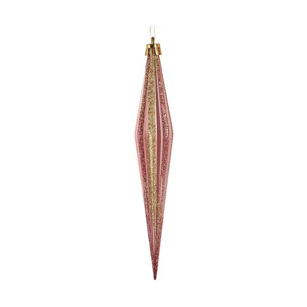 Christmas bauble Krist+ Pink Golden PVC 3 x 3 x 18,5 cm Streched