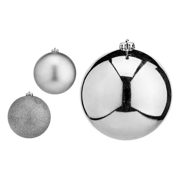 Joulupallot Krist+ Hopeinen Muovinen Ø 15 cm 6 osaa
