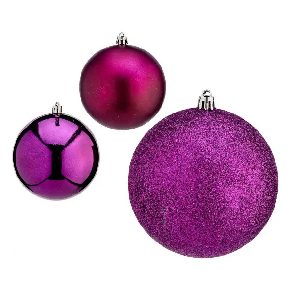 Joulupallot Krist+ Purppura Muovinen Ø 10 cm 6 osaa