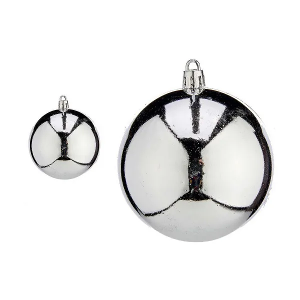 Ёлочные шарики Krist+ K1912475-3 Серебристый Пластик Ø 8 cm 16 штук