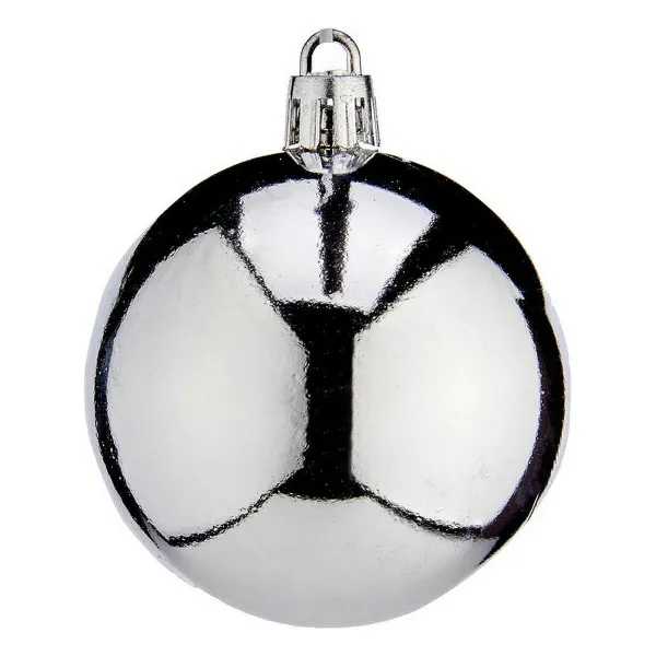 Christmas Baubles Krist+ K1912477-3 Silver Plastic Ø 6 cm 24 Units