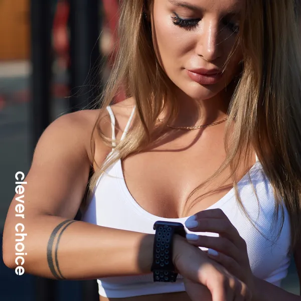 Crong Duo Sport - Apple Watch Band 44/45/46/49 mm (White/Black)
