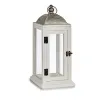 Žibintas Gift Decor Balta Sidabras Medžio Metalinis 18 x 43 x 18 cm (6 vnt.)