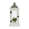 Фонарь Gift Decor Белый Серебристый Деревянный Металл 18 x 43 x 18 cm (6 штук)
