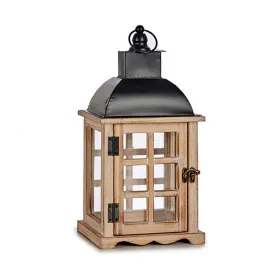 Žibintas Gift Decor Ruda Juoda Medžio Metalinis Stiklas 14 x 40 x 20 cm 20 x 40 x 14 cm (6 vnt.)