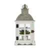Lantern Gift Decor White Silver Wood Metal Crystal 14 x 39,3 x 20 cm 20 x 39,3 x 14 cm 20 x 40 x 14 cm (6 Units)