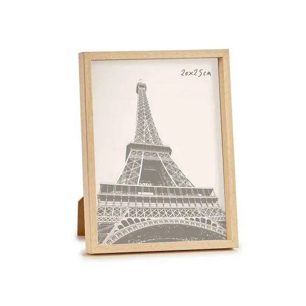 Photo frame Gift Decor Brown Natural Plastic (6 Units)