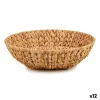 Centerpiece Gift Decor Brown Metal Water hyacinth 34 x 9 x 34 cm (12 Units)