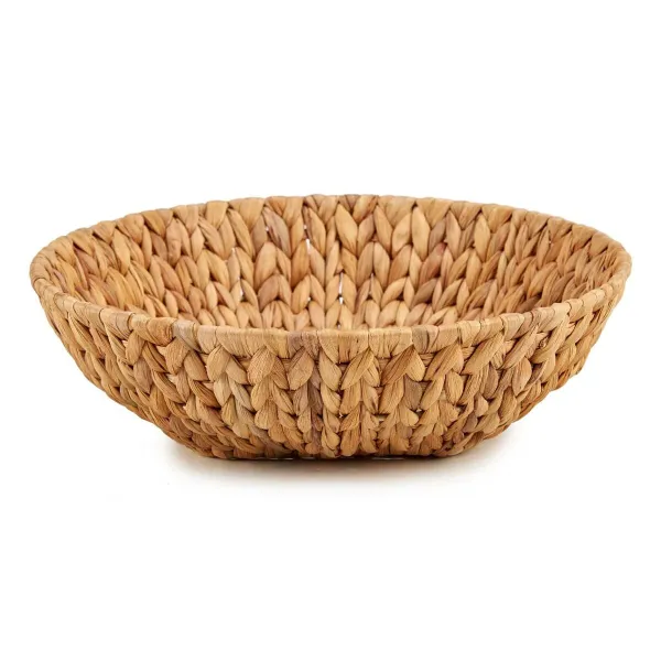 Centerpiece Gift Decor Brown Metal Water hyacinth 34 x 9 x 34 cm (12 Units)