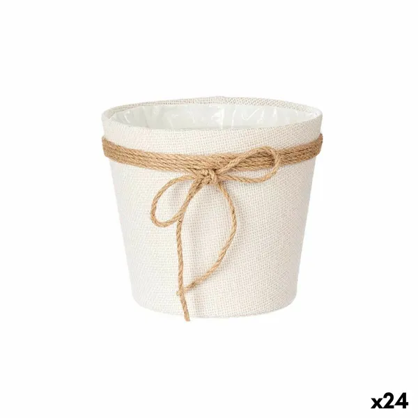 Kabantis šviestuvas Ibergarden Balta Ruda Audinys Virvė Plastmasinis 18 x 16 cm 19,5 x 17,5 x 19,5 cm (24 vnt.)