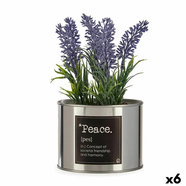 Dekoratīvs Augs Ibergarden Metāls Plastmasa Skārdene Lavanda 10 x 18 x 10 cm (6 gb.)