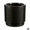 Self-watering flowerpot Ibergarden Anthracite polypropylene 38 x 37,5 x 38 cm 38 x 37 x 38 cm (2 Units)