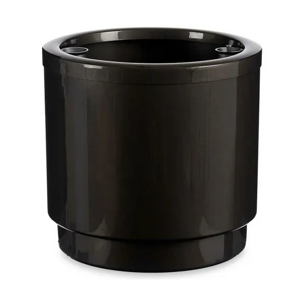 Self-watering flowerpot Ibergarden Anthracite polypropylene 38 x 37,5 x 38 cm 38 x 37 x 38 cm (2 Units)
