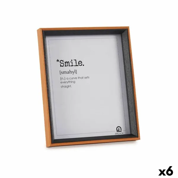 Фото рамка Gift Decor Коричневый Чёрный Стеклянный Деревянный MDF (6 штук)