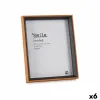 Фото рамка Gift Decor Коричневый Чёрный Стеклянный Деревянный MDF (6 штук)