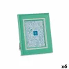 Фото рамка Gift Decor Зеленый Стеклянный Пластик (6 штук)