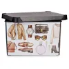 Storage Box Kipit Vintage Plastic Printed Vintage 22 L With handles (12 Units)