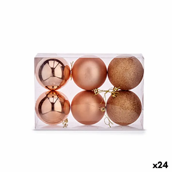 Ziemassvētku bumbiņu komplekts Krist+ Varš Plastmasa (24 gb.)