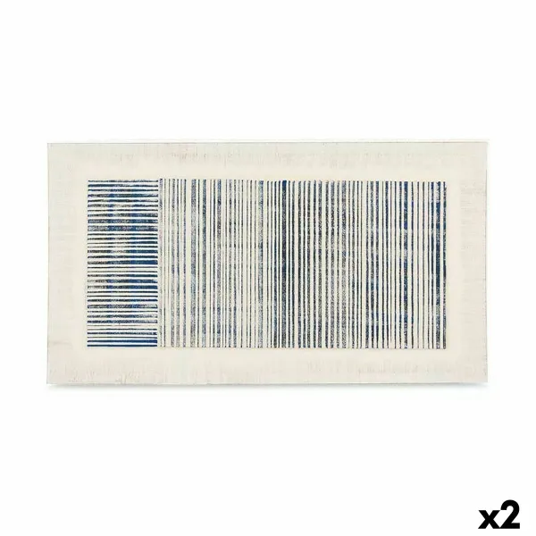 Drobė Gift Decor Mėlyna Balta Dryžiai Su palengvėjimu 110 x 60 x 2,5 cm (2 vnt.)
