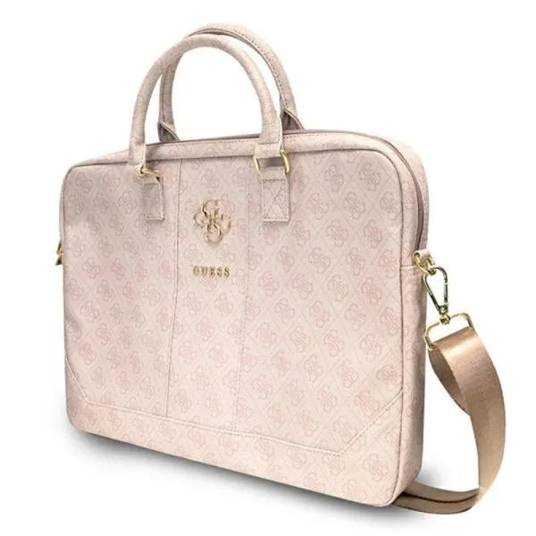 Guess 4G Big Metal Logo Computer Bag - Bag for notebook 15" / 16" (Pink)