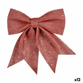 Новогоднее украшение Krist+ Розовый полистирол Пластик Бант 20,5 x 3 x 25,5 cm (12 штук)