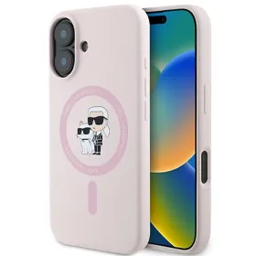 Karl Lagerfeld Silicone Karl & Choupette Ring MagSafe - Case iPhone 16 Plus (pink)