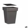 Self-watering flowerpot Ibergarden Grey Plastic 37 x 51 x 37 cm (6 Units)