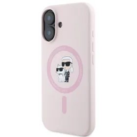 Karl Lagerfeld Silicone Karl & Choupette Ring MagSafe - Case iPhone 16 Plus (pink)