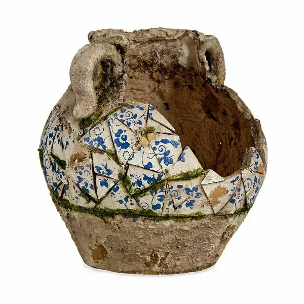 Koristeellinen puutarhahahmo Ibergarden Polyresiini Maljakko 28,5 x 28 x 28,5 cm (2 osaa)