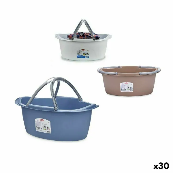 Skalbinių krepšys Stefanplast Plastmasinis 25 L 59 x 23 x 38 cm Su rankenomis (30 vnt.)