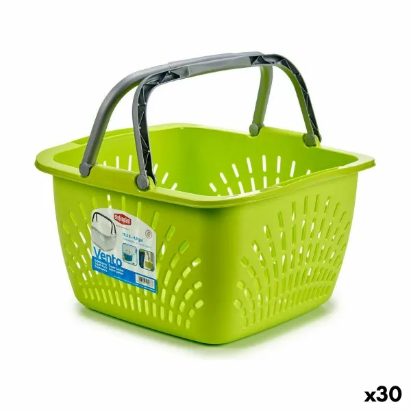 Veļas Grozs Stefanplast Brūns Plastmasa 18 L 39 x 21,5 x 39 cm Ar rokturiem (30 gb.)