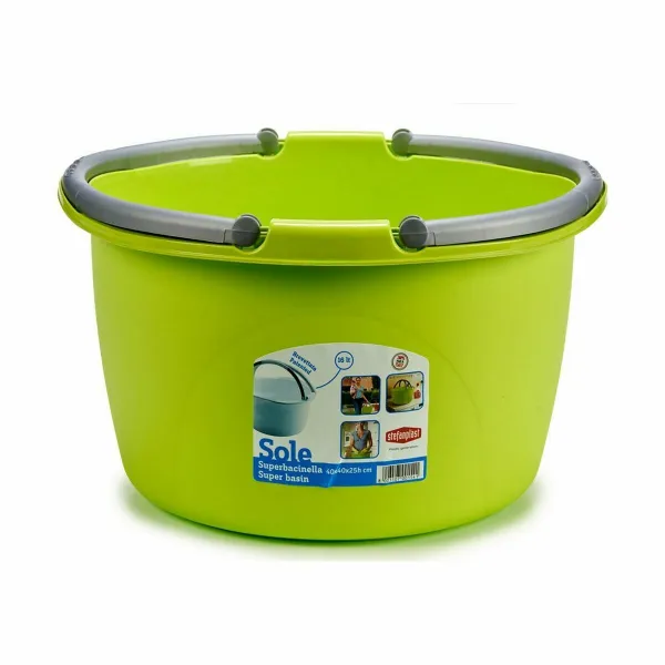 Veļas Grozs Stefanplast Zils Balts Brūns Zaļš Plastmasa 16 L 39 x 22 x 39 cm Ar rokturiem (30 gb.)