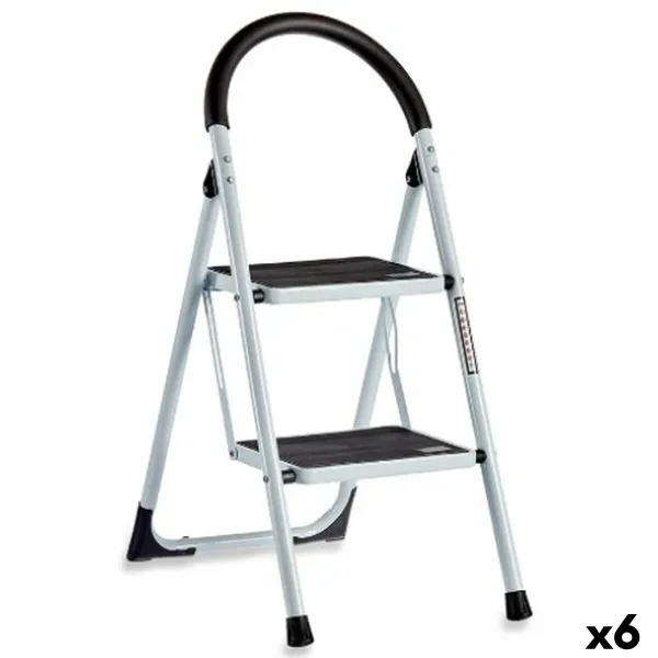 Sulankstomos kopėčios Kipit Balta Juoda Pilka Metalinis 38 x 50 x 84 cm (6 vnt.)